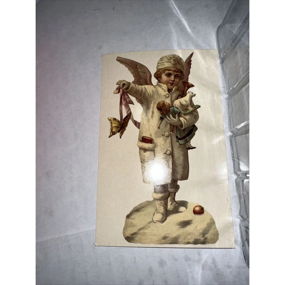 Angel Hallmark Ornament 2002 - Joyous Angel memories of Christmas w/ postcard